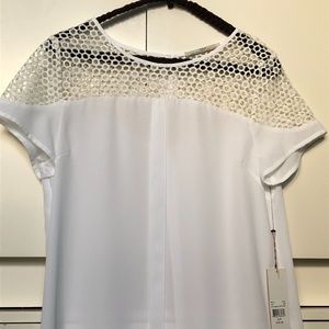 Eyelet Shirt Blouse by Dex sz S